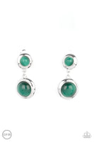 Subtle Smolder - Green Clip-on Earring