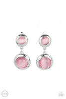 Subtle Smolder - Pink Clip-on Earring