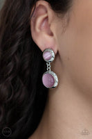 Subtle Smolder - Pink Clip-on Earring