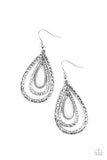 Teardrop Torrent - White Earring