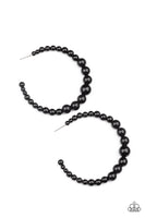 Glamour Graduate - Black Hoop Earring