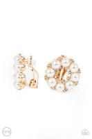 Roundabout Ritz - Gold Clip-on Earring