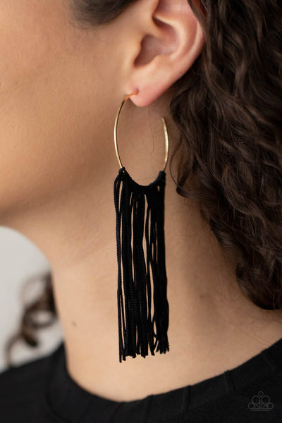 Flauntable Fringe - Gold Hoop Earring