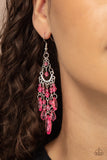Paid Vacation - Pink Earring