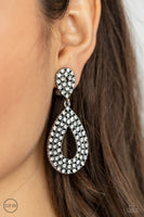 Pack In The Pizzazz - White Clip-on Earring