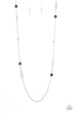 Teasingly Trendy - Brown Necklace
