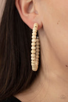 Should Have, Could Have, WOOD Have - White Hoop Earring