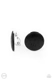 WOODWORK It - Black Clip-on Earring