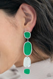 All Out Allure - Green Post Earring