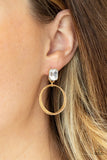 Prismatic Perfection - Gold Post Earring