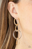 Talk In Circles - Gold Post Earring