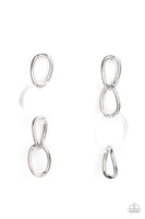 Talk In Circles - White Post Earring