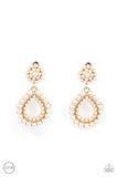 Discerning Droplets - Gold Clip-on Earring