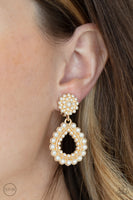 Discerning Droplets - Gold Clip-on Earring