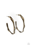 Coveted Curves - Brass Hoop Earring