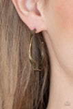 Coveted Curves - Brass Hoop Earring