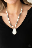 Blazing Saddles - White Necklace
