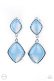 Double Dipping Diamonds - Blue Clip-on Earring