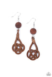 Twisted Torrents - Brown Earring