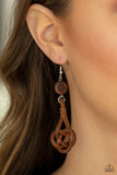 Twisted Torrents - Brown Earring