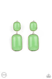 Meet Me At The Plaza - Green Clip-on Earring