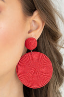 Circulate The Room - Red Post Earring