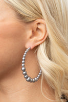 Glamour Graduate - Silver Hoop Earring