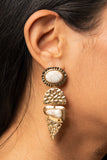 Earthy Extravagance - Gold Post Earring