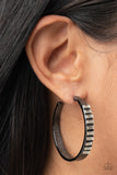 More To Love - Black Hoop Earring