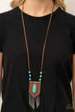 Enchantingly Tribal - Blue Necklace