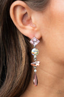 Rock Candy Elegance - Pink Post Earring