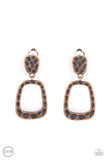 Playfully Primitive - Copper Clip-on Earring