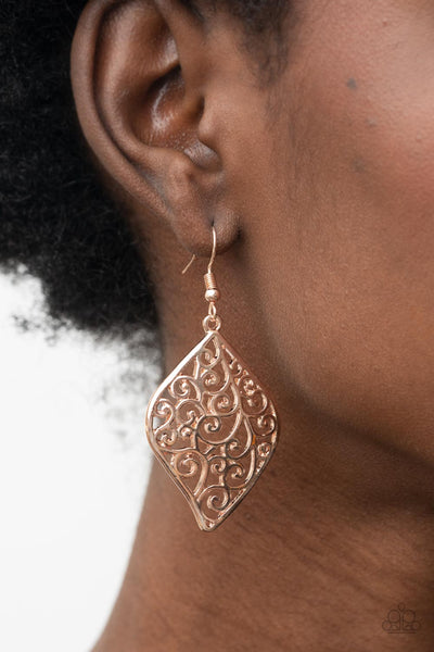 Your Vine Or Mine - Rose Gold Earring