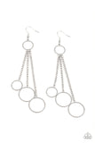 Demurely Dazzling - White Earring