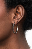 On The Brink - Black Hoop Earring
