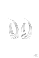 Industrial Illusion - Silver Hoop Earring