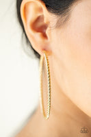 Resist The Twist - Gold Hoop Earring