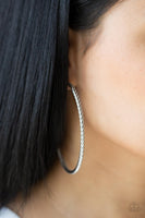 Resist The Twist - Silver Hoop Earring