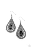 Metro Masquerade - Black Earring