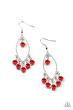 Glassy Grotto - Red Earring