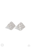 PLAID and Simple - Silver Clip-on Earring