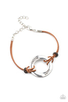 Choose Happy - Brown Bracelet