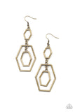 Geometric Maven - Brass Earring