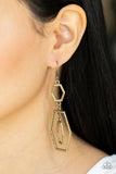 Geometric Maven - Brass Earring