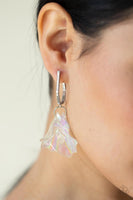 Jaw-Droppingly Jelly - Silver Hoop Earring