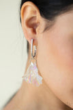 Jaw-Droppingly Jelly - Silver Hoop Earring