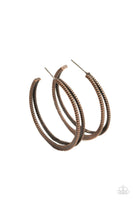 Rustic Curves - Copper Hoop Earring