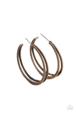 Rustic Curves - Copper Hoop Earring