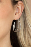 Rustic Curves - Silver Hoop Earring