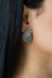Fiercely Fanned Out - Silver Post Earring